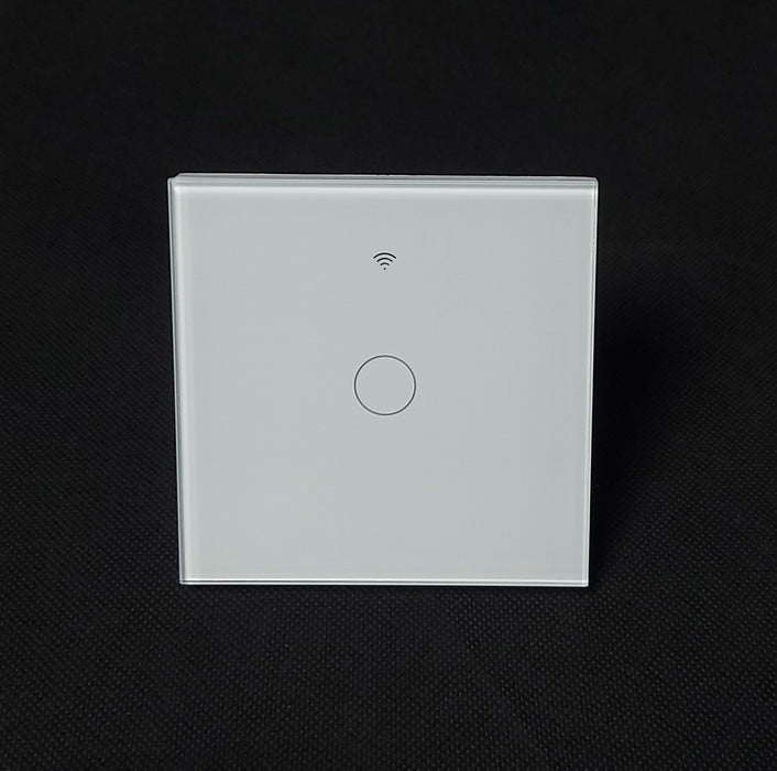 Smart WiFi Light Switch 1 Gang 1 Way – Glass Touch Panel, Alexa & App Control