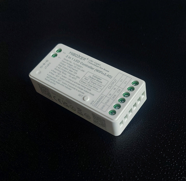 MiBoxer LED Strip Controller – CCT & Single Color, 12-24V, Alexa & App Control