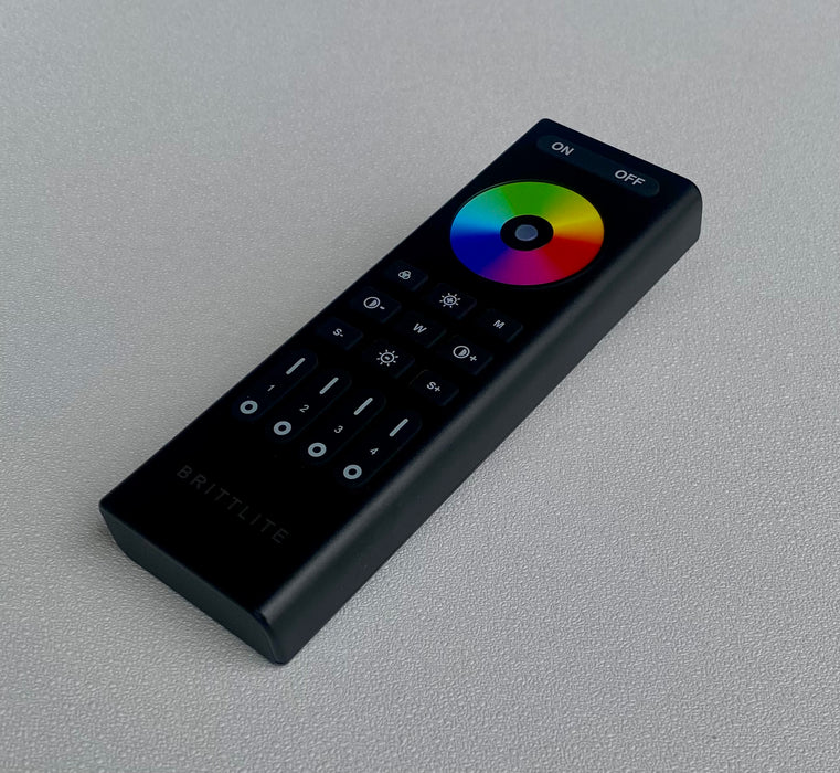 Brittlite 4-Zone RGB+CCT LED Remote – 2.4GHz Wireless Control