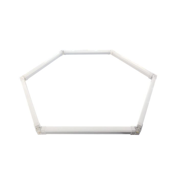 BrittLite Hexagon LED Lighting System – Modular 14-Panel Ceiling Light Grid (4860x2440mm)