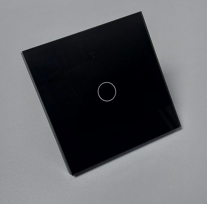Smart WiFi Light Switch 1 Gang 1 Way – Glass Touch Panel, Alexa & App Control