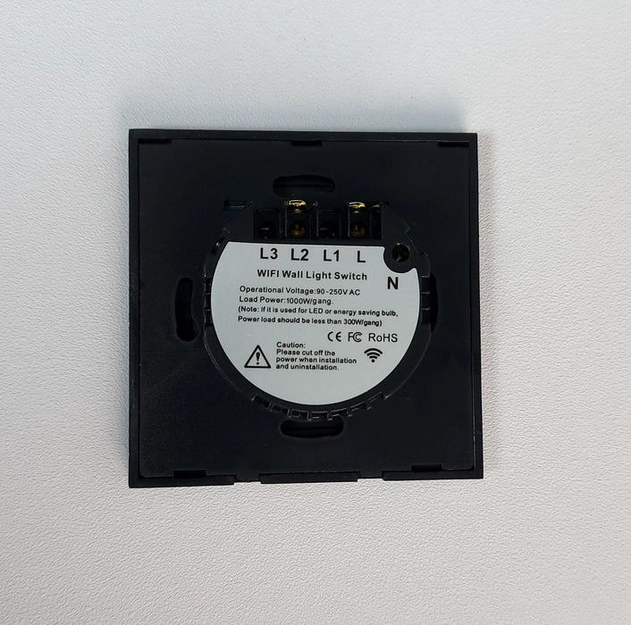 Smart WiFi Light Switch 1 Gang 1 Way – Glass Touch Panel, Alexa & App Control