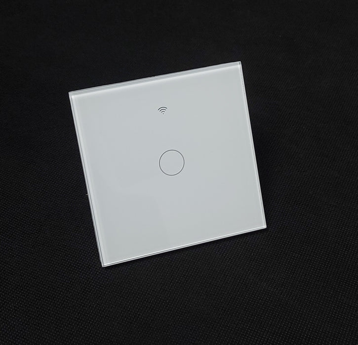 Smart WiFi Light Switch 1 Gang 1 Way – Glass Touch Panel, Alexa & App Control