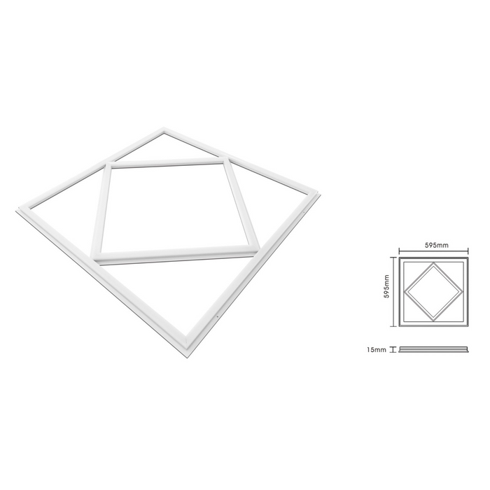 64W LED Panel – Diamond Shape, 600x600, Dual Driver, 6000K