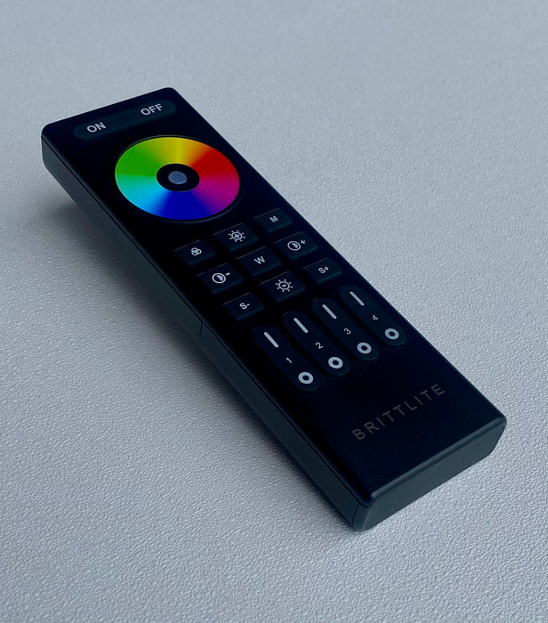 Brittlite 4-Zone RGB+CCT LED Remote – 2.4GHz Wireless Control