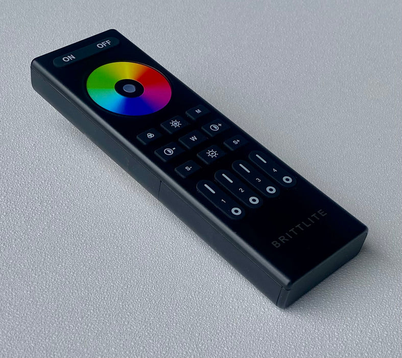 Brittlite 4-Zone RGB+CCT LED Remote – 2.4GHz Wireless Control